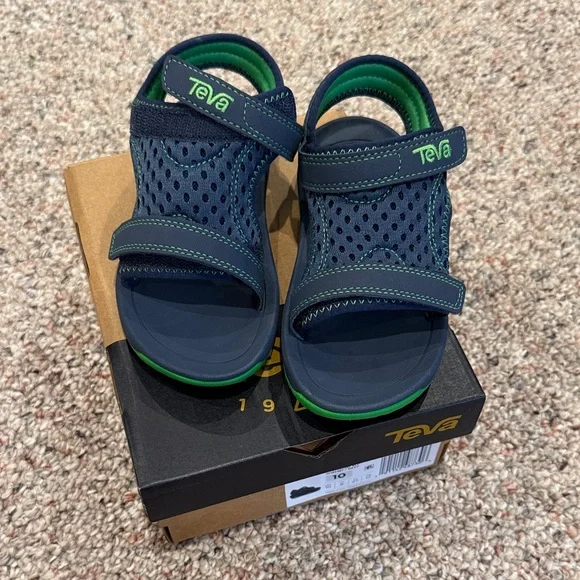 Teva | Shoes | Teva Kids Blue And Green Sandals | Poshmark display picture 1